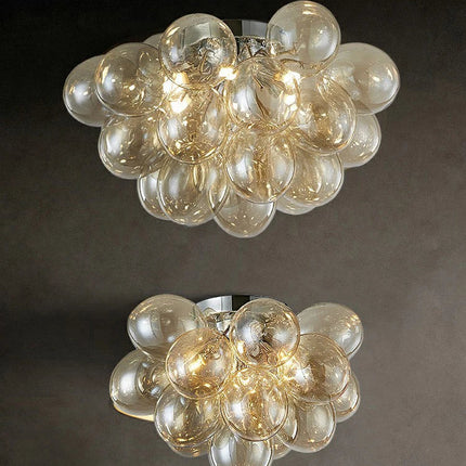 Plafonnier boule de verre moderne nordique G9 pour salon et cuisine