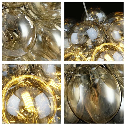 Plafonnier boule de verre moderne nordique G9 pour salon et cuisine