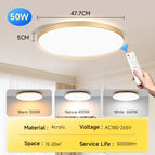 50W 3 Couleurs (Chaud, neutre, froids) Or