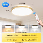 40W 3 Couleurs (Chaud, neutre, froids) Or