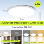 40W 3 Couleurs (Chaud, neutre, froids) blanc