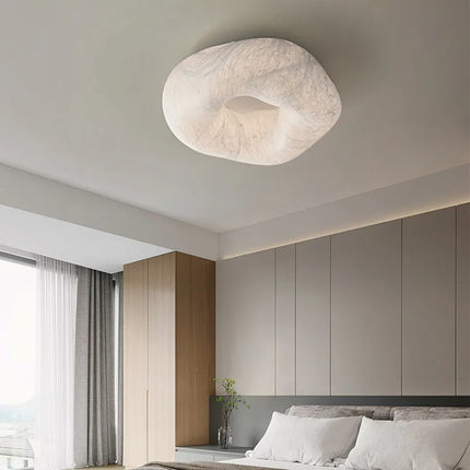 Plafonnier nuage moderne en soie Wabi Sabi LED pour salon et chambre