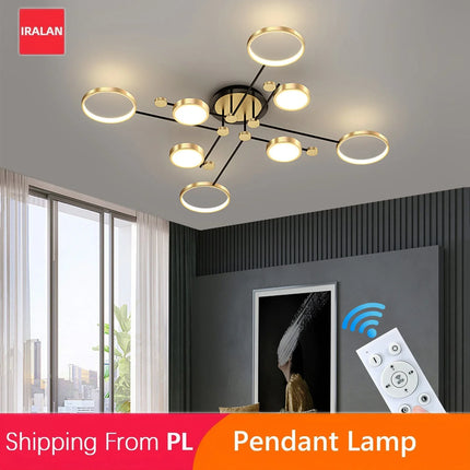 Plafonnier LED moderne IRALAN en fer et acrylique avec lumière réglable pour intérieur