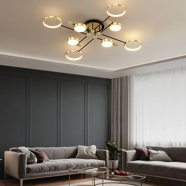 Plafonnier LED moderne IRALAN en fer et acrylique avec lumière réglable pour intérieur