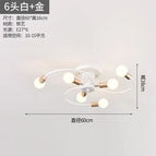 60cm Blanc et Or / Lumière Froide