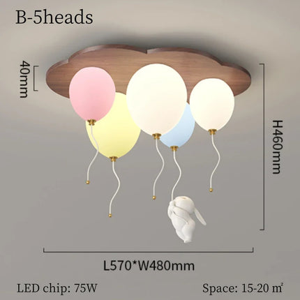 Plafonnier LED moderne en bois pour chambre d'enfants, ambiance chaleureuse