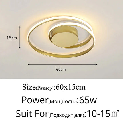 Plafonnier LED moderne design aluminium blanc noir, lumière chaude dimmable