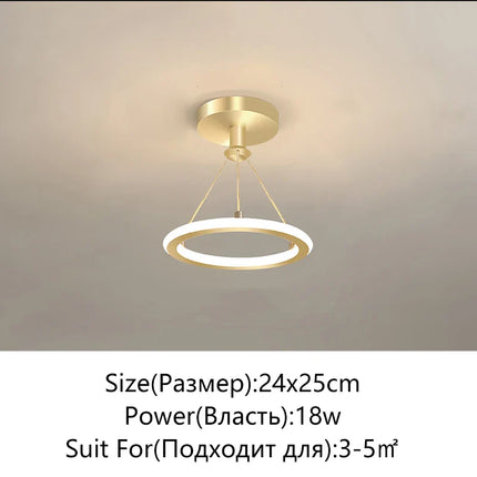 Plafonnier LED moderne à intensité variable pour balcon et couloir 110-220V