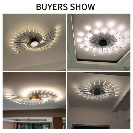 Plafonnier moderne LED en aluminium pour intérieur, lumière blanche neutre 4000K