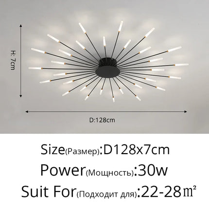 Plafonnier moderne LED en aluminium pour intérieur, lumière blanche neutre 4000K