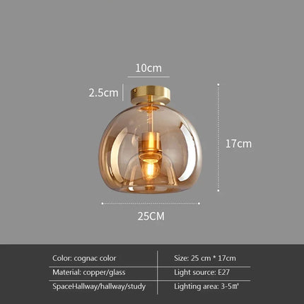 Plafonnier LED minimaliste en verre et métal noir, design moderne pour intérieur