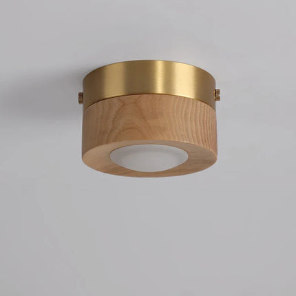 Plafonnier en bois de noyer et frêne LED pour salon et chambre