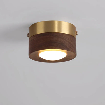 Plafonnier en bois de noyer et frêne LED pour salon et chambre
