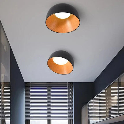 Plafonnier Incliné en Bois au Design Nordique Moderne pour Salon et Hall
