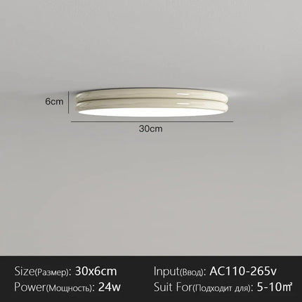 Plafonnier rond Bauhaus vert en métal LED pour ambiance cosy