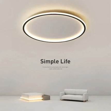 Plafonnier design nordique moderne en métal, éclairage LED dimmable pour salon et chambre