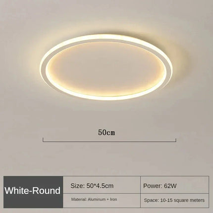 Plafonnier design nordique moderne en métal, éclairage LED dimmable pour salon et chambre