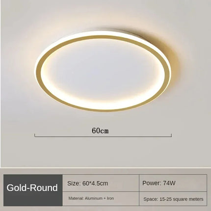 Plafonnier design nordique moderne en métal, éclairage LED dimmable pour salon et chambre