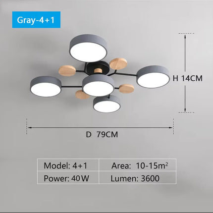 Plafonnier LED 3 Couleurs, Luminaire Moderne pour Salon et Bureau