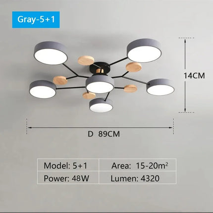 Plafonnier LED 3 Couleurs, Luminaire Moderne pour Salon et Bureau