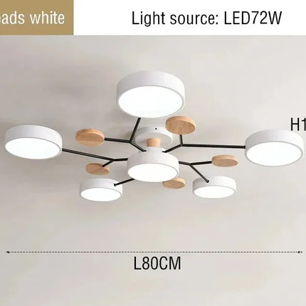 Plafonnier LED 3 Couleurs, Luminaire Moderne pour Salon et Bureau