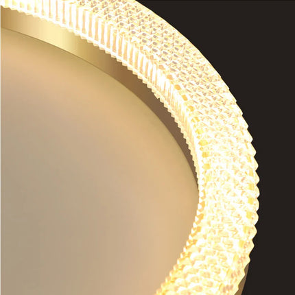 Plafonnier LED Design Nordique en Métal Doré, Luminaire Dimmable pour Chambre et Cuisine