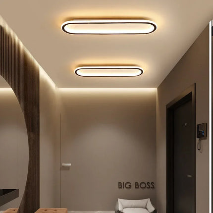Plafonnier LED moderne en aluminium pour salon et salle à manger, lumière chaude