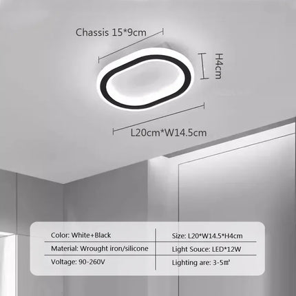 Plafonnier LED moderne en aluminium pour salon et salle à manger, lumière chaude