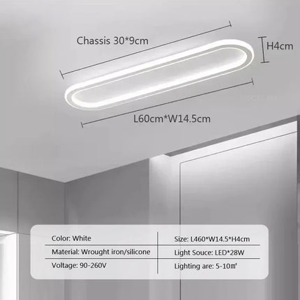 Plafonnier LED moderne en aluminium pour salon et salle à manger, lumière chaude