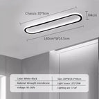 Noir L40cm / Naturell Blanc(sans télécommete)