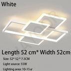 Blanc L52xW52xH7cm / Lumière chaude 3000K