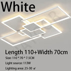 Blanc L110xW70xH7cm / Lumière chaude 3000K