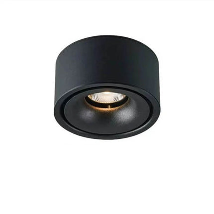 Plafonnier LED circulaire COB dimmable en aluminium, 7-15W, lumière chaude