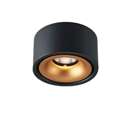 Plafonnier LED circulaire COB dimmable en aluminium, 7-15W, lumière chaude