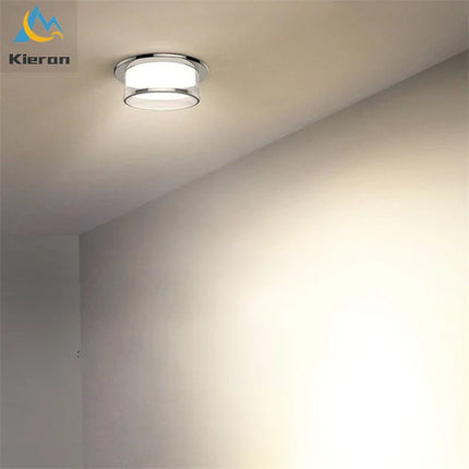 Plafonnier LED intégré en cristal et verre pour ambiance moderne et cosy