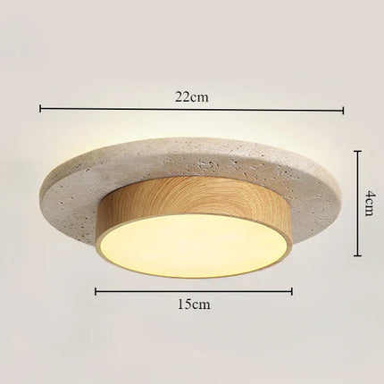Plafonnier LED moderne en pierre style japonais pour salon et cuisine