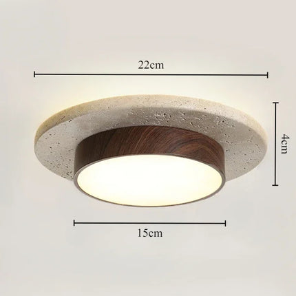 Plafonnier LED moderne en pierre style japonais pour salon et cuisine