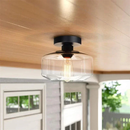 Plafonnier LED en verre design nordique moderne pour intérieur élégant