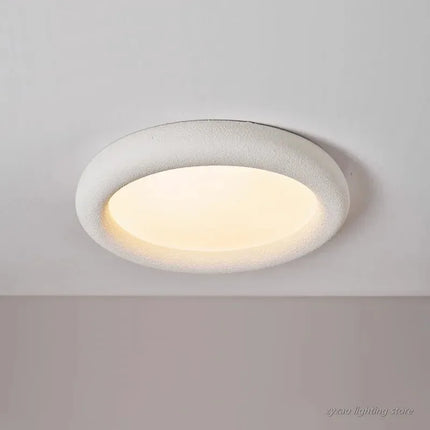 Plafonnier LED rond nuage en résine pour salon et chambre bébé, éclairage soin des yeux