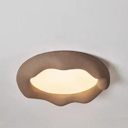 Plafonnier LED rond nuage en résine pour salon et chambre bébé, éclairage soin des yeux