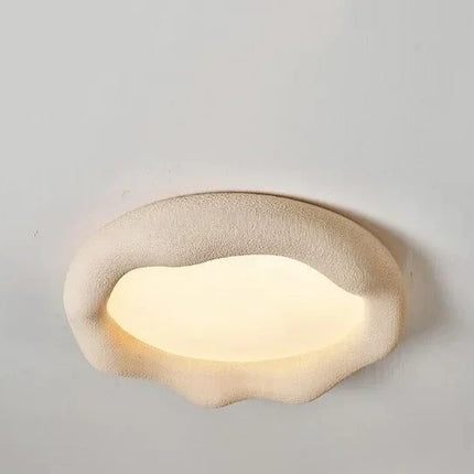 Plafonnier LED rond nuage en résine pour salon et chambre bébé, éclairage soin des yeux