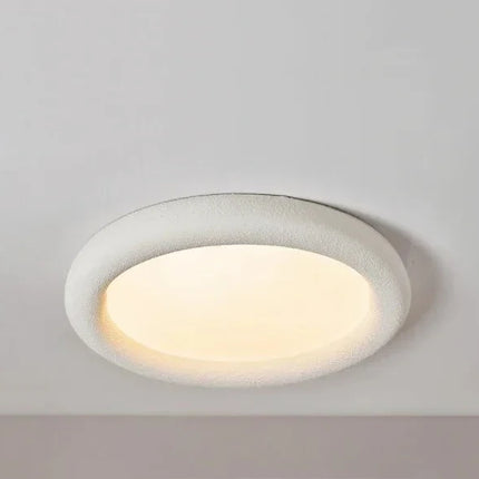 Plafonnier LED rond nuage en résine pour salon et chambre bébé, éclairage soin des yeux