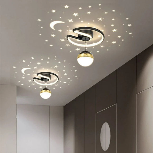 Plafonnier LED 20W Nordique Créatif Étoile Ciel en Acrylique pour Couloir et Chambre