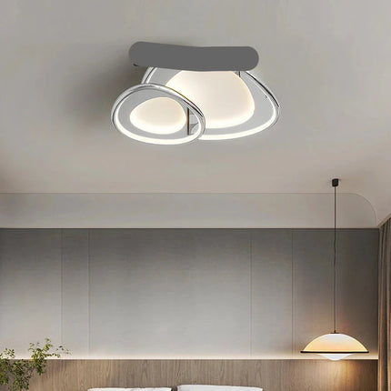 Plafonnier LED Menvix en aluminium chrome design moderne lumière chaude