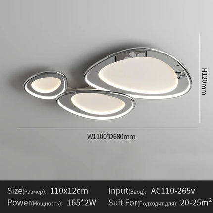 Plafonnier LED Menvix en aluminium chrome design moderne lumière chaude