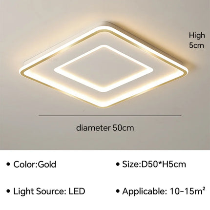 Plafonnier LED moderne en aluminium, éclairage décoratif pour intérieur