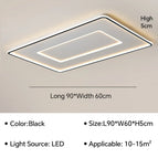 Oval Noir L90CM / Lumière Froide Blanc