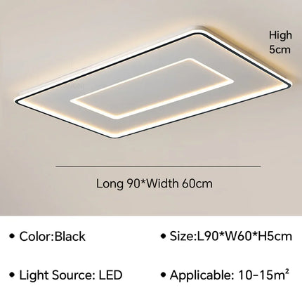 Plafonnier LED moderne en aluminium, éclairage décoratif pour intérieur