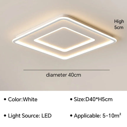 Plafonnier LED moderne en aluminium, éclairage décoratif pour intérieur