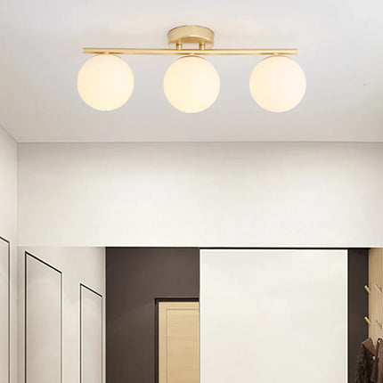 Plafonnier LED G9/E27 en verre blanc laiteux, design moderne et minimaliste